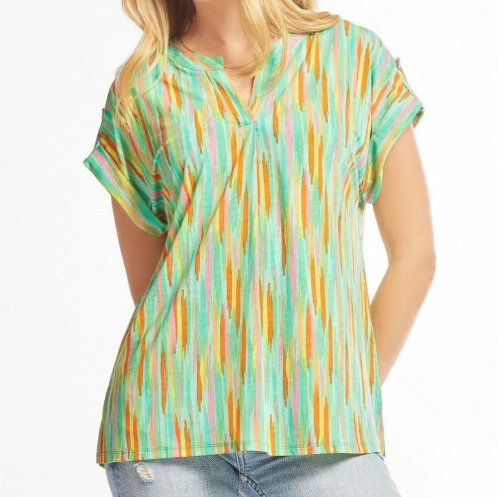 NEW Dear Scarlett Lizzy Emerald Multi Tunic Top - Picture 3 of 6